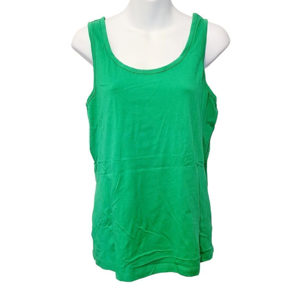 2/$20 Joe Fresh Plain Green Tank Top Size: XL